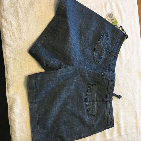 LL Bean 71341 blue belted shorts size 36 New - Picture 5 of 5